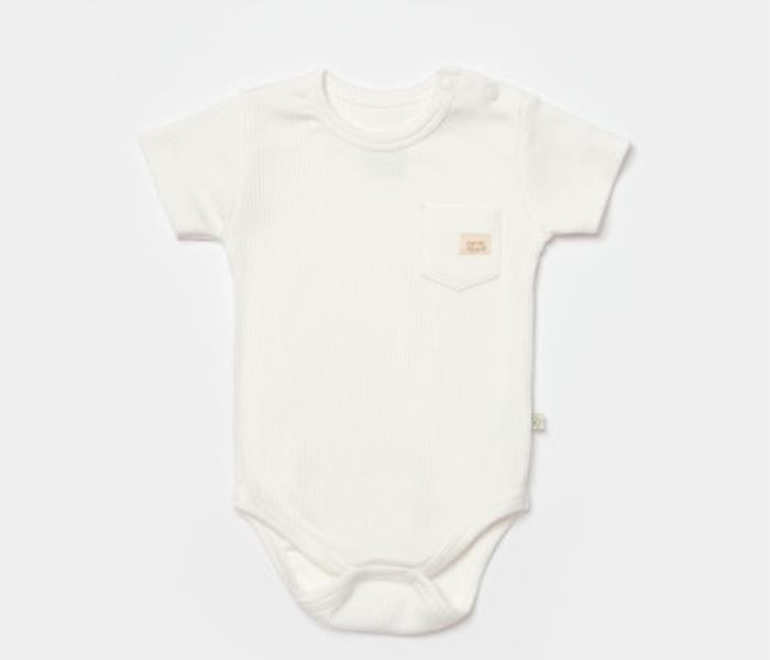 BiOrganic Bodi za bebe kratkih rukava, Bež