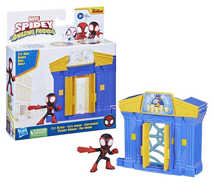 Igračka city block set sa figurom Spiderman, Plava