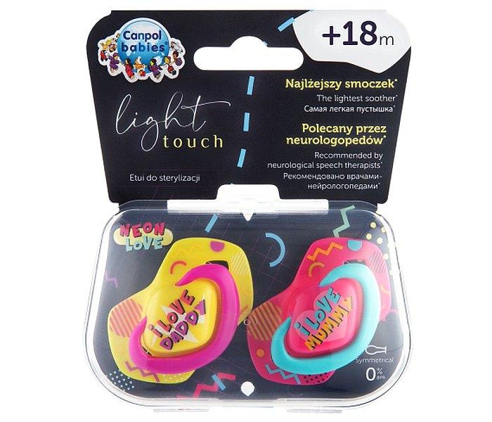 CANPOL BABIES Silikonska lutka za bebe Love 18M+ 2/1 neon roza i žuta