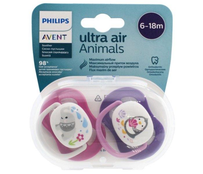 PHILIPS AVENT Dude za bebe Orthod 2/1 roze i ljubičaste