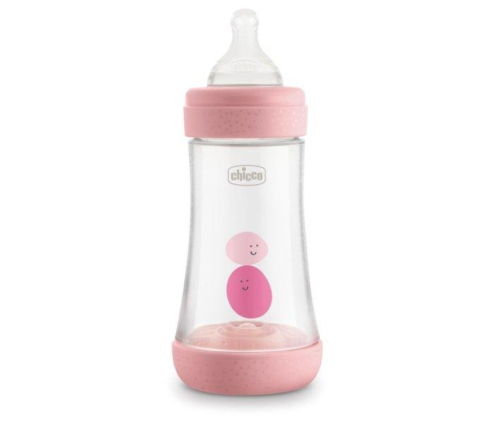 CHICCO Plastična boca perfect5 240ml roza 0m+ silikon