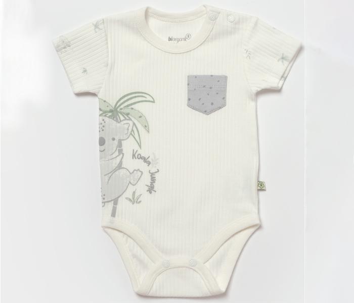 Biorganic Bebi bodi kratki rukav, Sivi