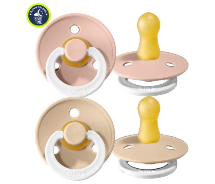 BIBS dude, svjetleće, 0-6m, 2 komada, noćno rumenilo i noćno vanilije