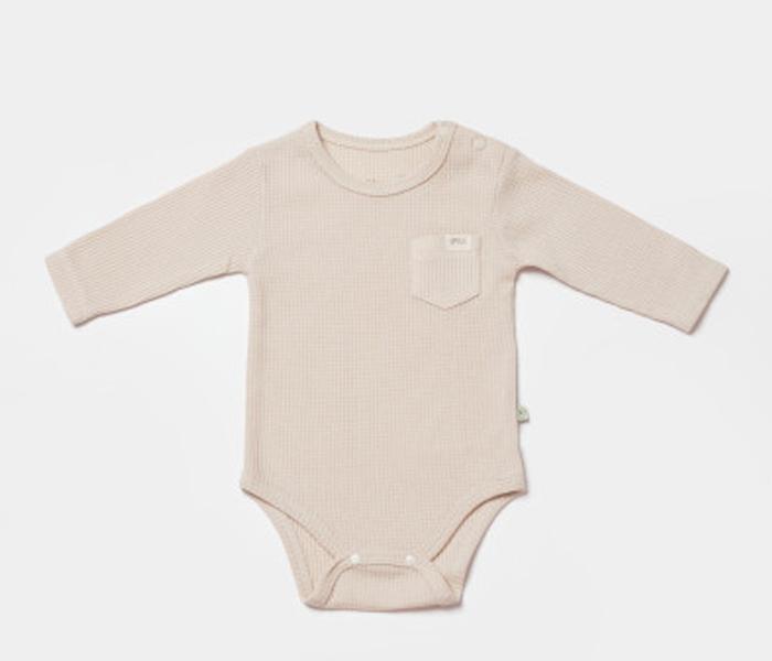 BiOrganic Bodi za bebe dugi rukav, Bež