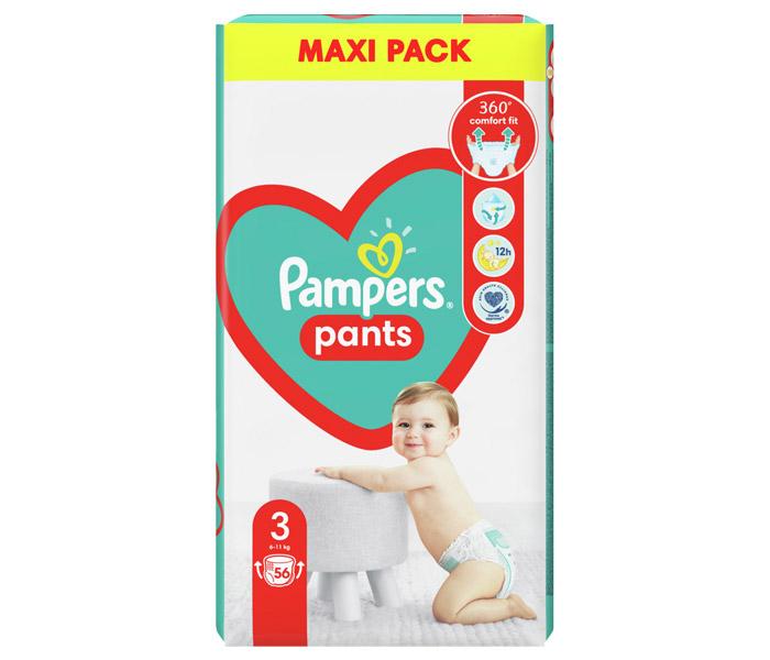 Pampers gaćice 3 midi 54 kom, Bijela