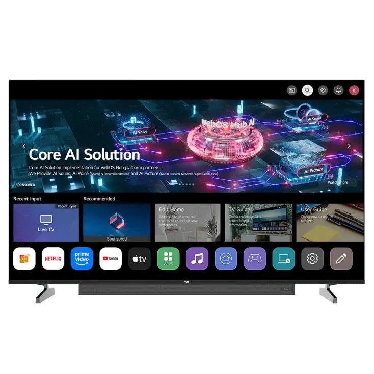 VOX Smart TV sa soundbarom 65WSB684U, 65", 4K Ultra HD, LED, 60 Hz, Crni