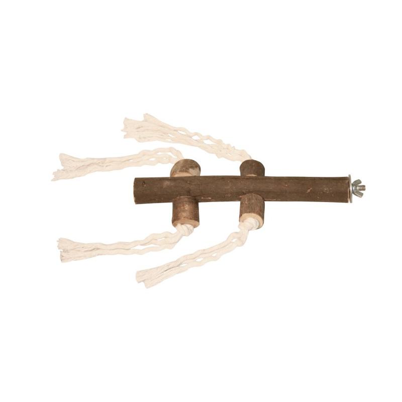 Kerbl 82954 Igračka za papagaje 20cm Perch with cotton rope,Smeđa (braon)