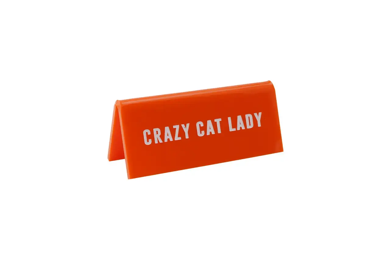 Cgb Natpis Za Sto Crazy Cat Lady