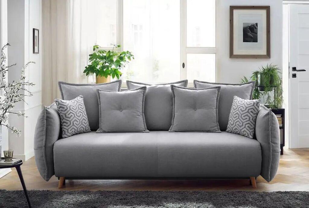 Atelier del Sofa Sofa na razvlačenje Puffy, 235 x 95 x 98 cm, Siva