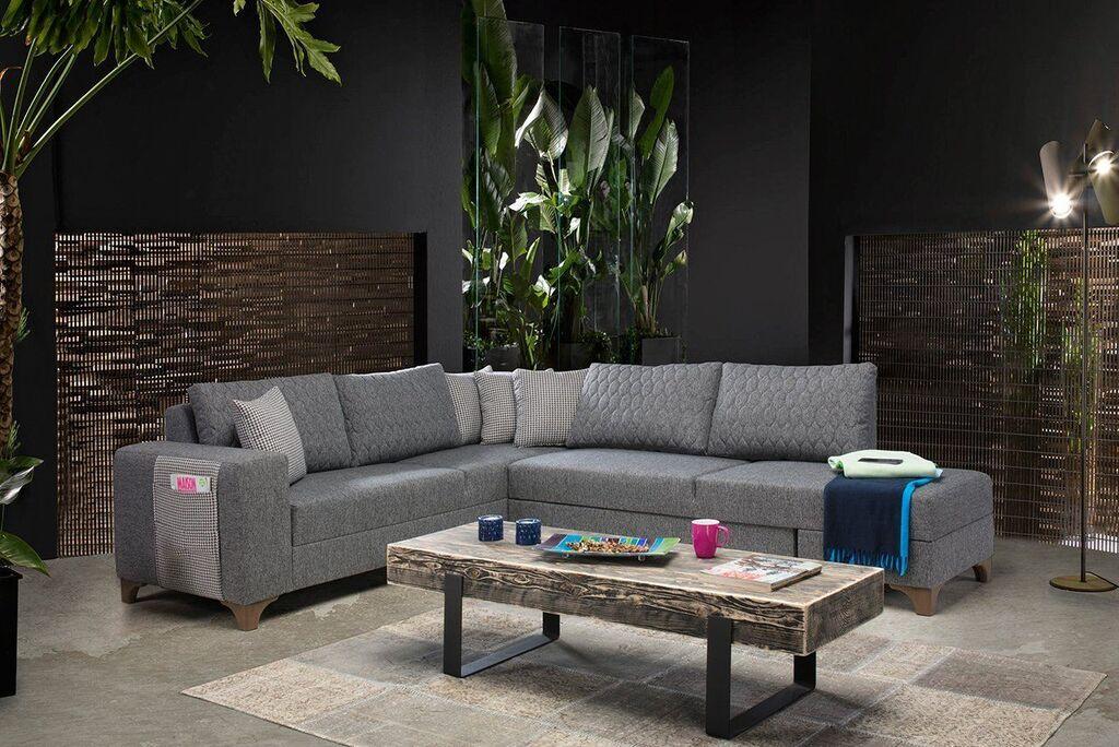 Atelier del Sofa Ugaona sofa na razvlačenje, Loft, 230 x 285 cm, Siva