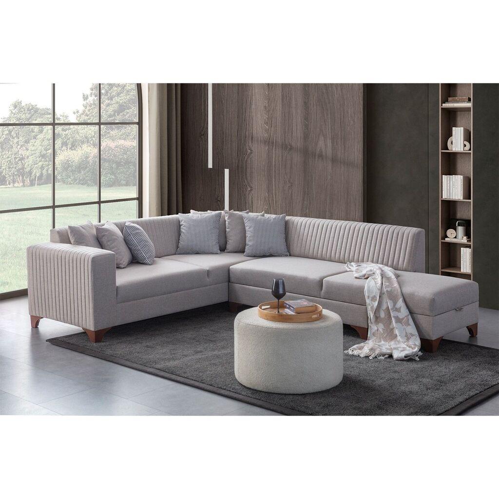 Atelier del Sofa Ugaona garnitura Zapad Desno, 230 x 285 cm, Krem