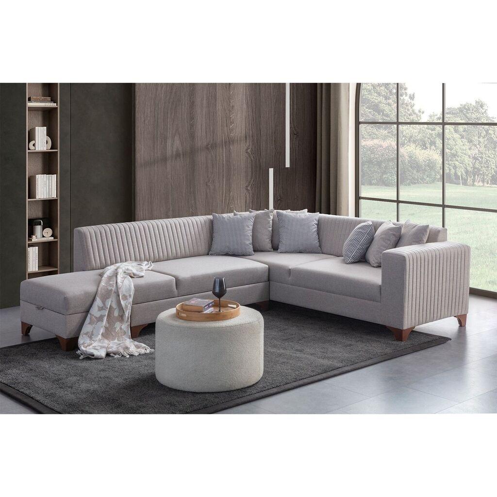 Atelier del Sofa Ugaona garnitura Zapad Lijevo, 230 x 285 cm, Krem