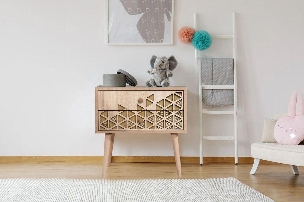 Hanah Home komoda s dvije ladice, smeđa