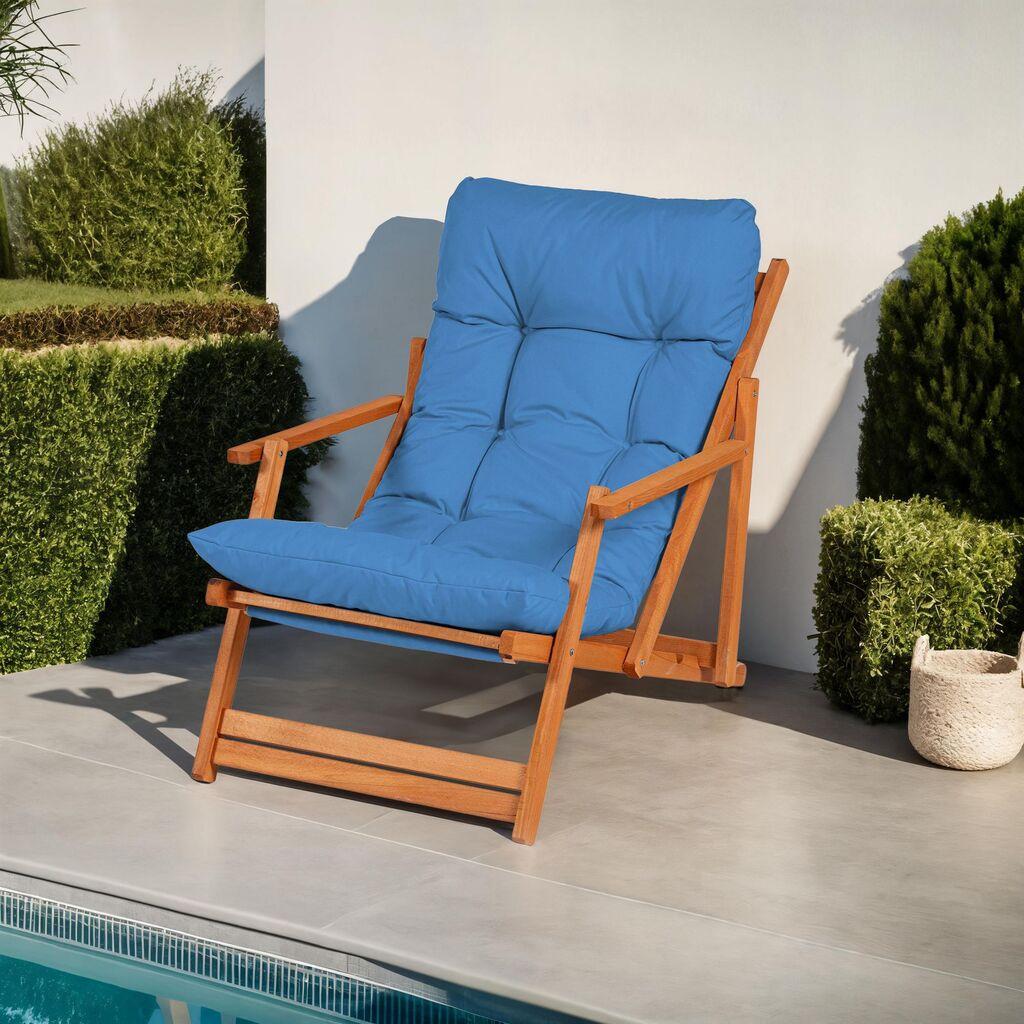 Hanah Home Baštenska stolica 66x110x48cm Plavo-Bež
