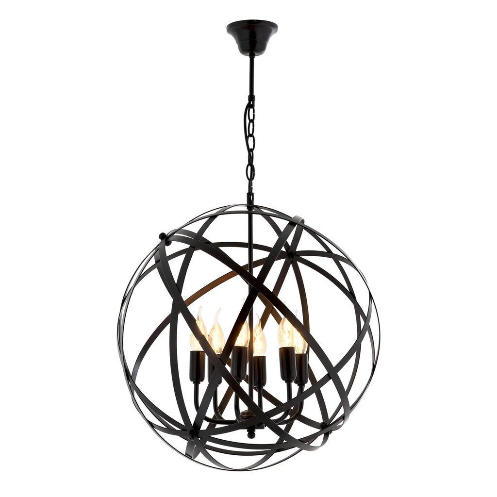 Opviq Luster AV-4183-6BSY, 90 cm, 50 cm, 6xE14, 40 W, Crna
