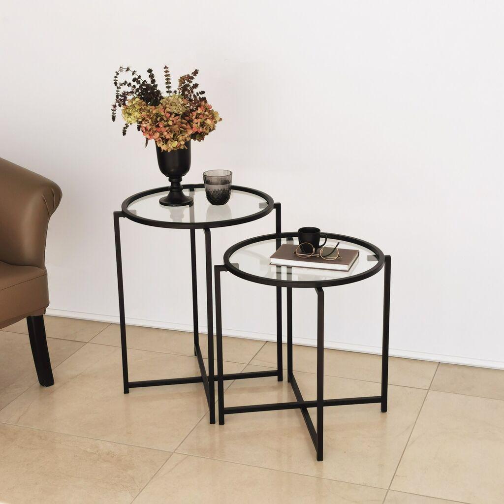 Hanah home Klub sto S412 50x60​​x50cm Crni