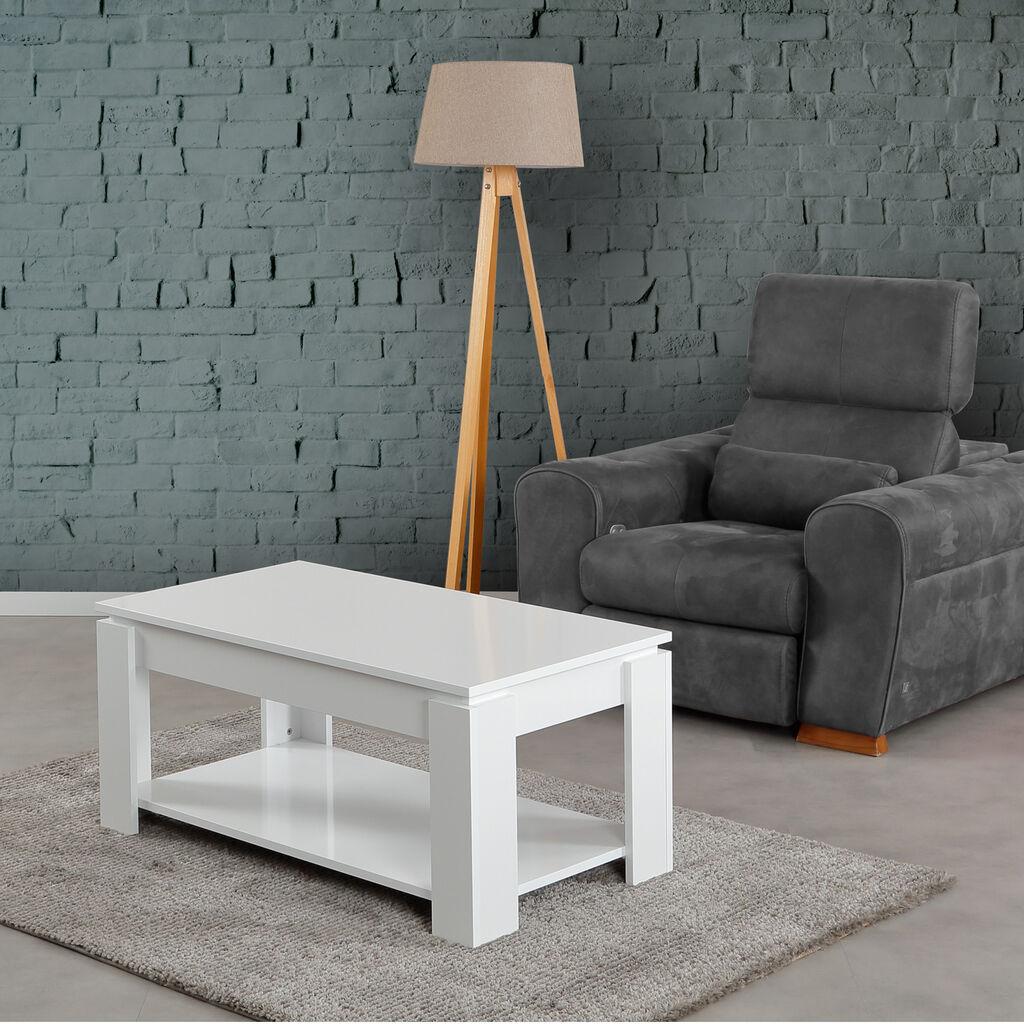 Hanah Home Klub sto Shelf 104x47x56cm Bijeli