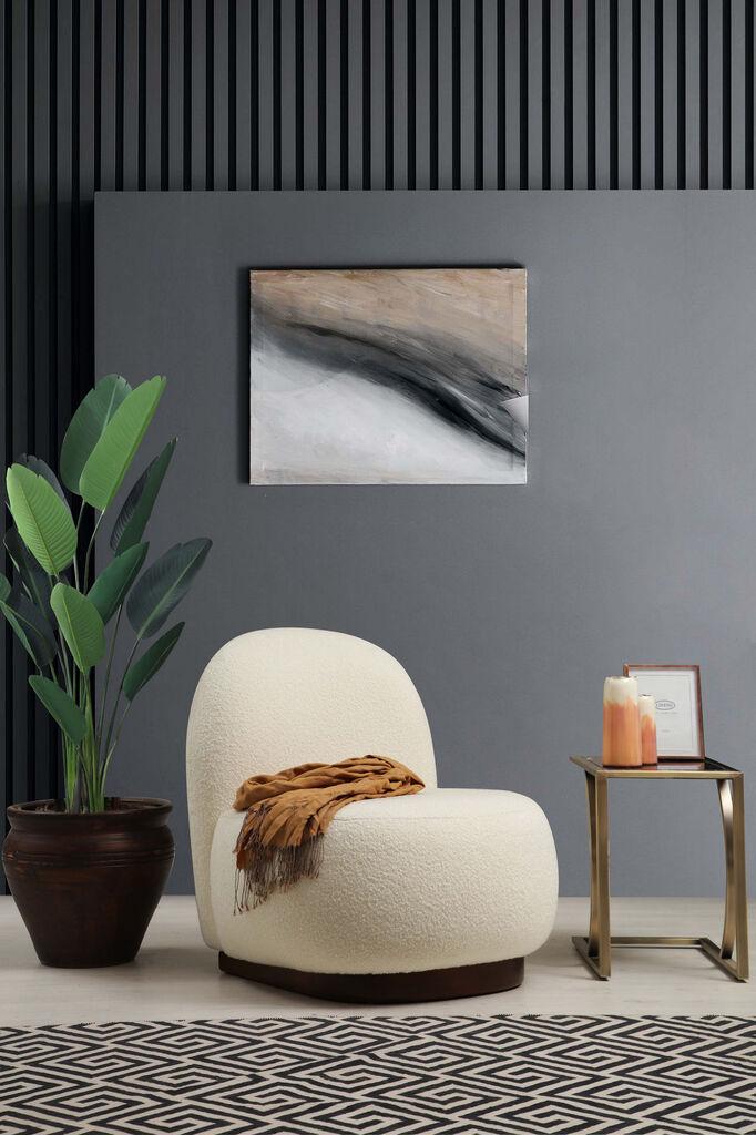 Atelier del Sofa Tina Bouclet fotelja, bijela