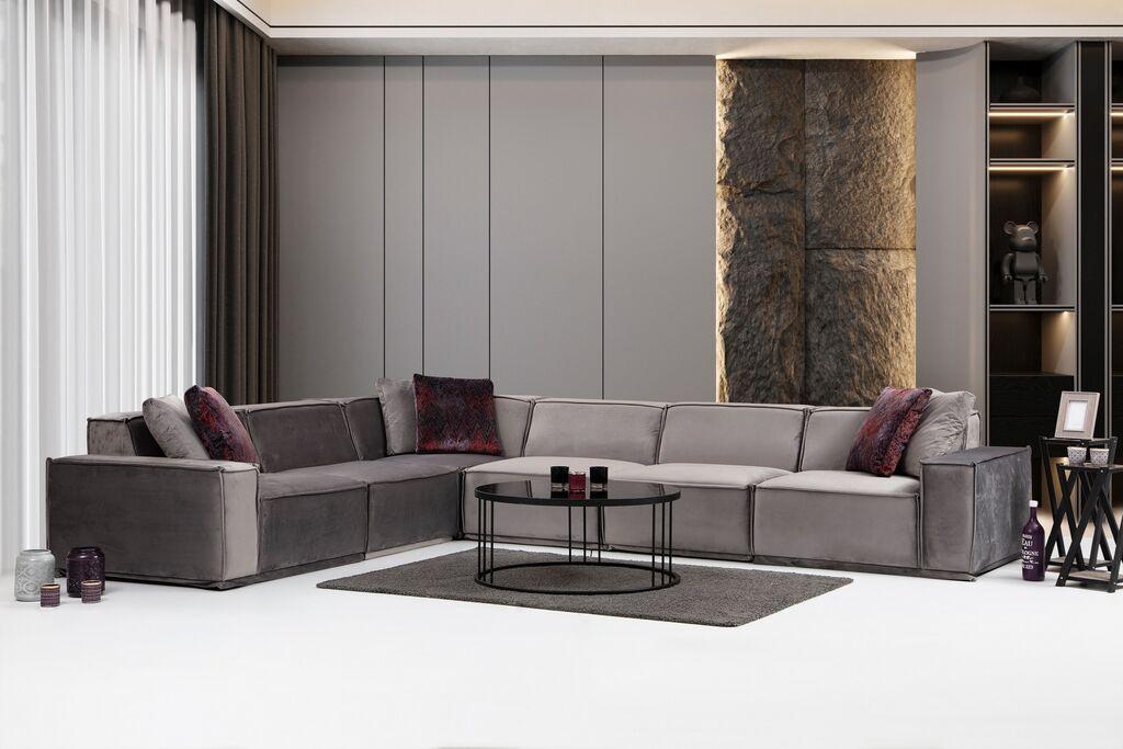 Atelier del Sofa Kutni set Lego 100x76x300cm Siva