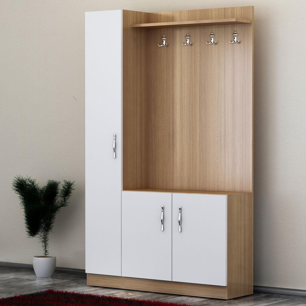 Hanah Home Ormarić za cipele 110x180x31.8cm Hrast-Bijela