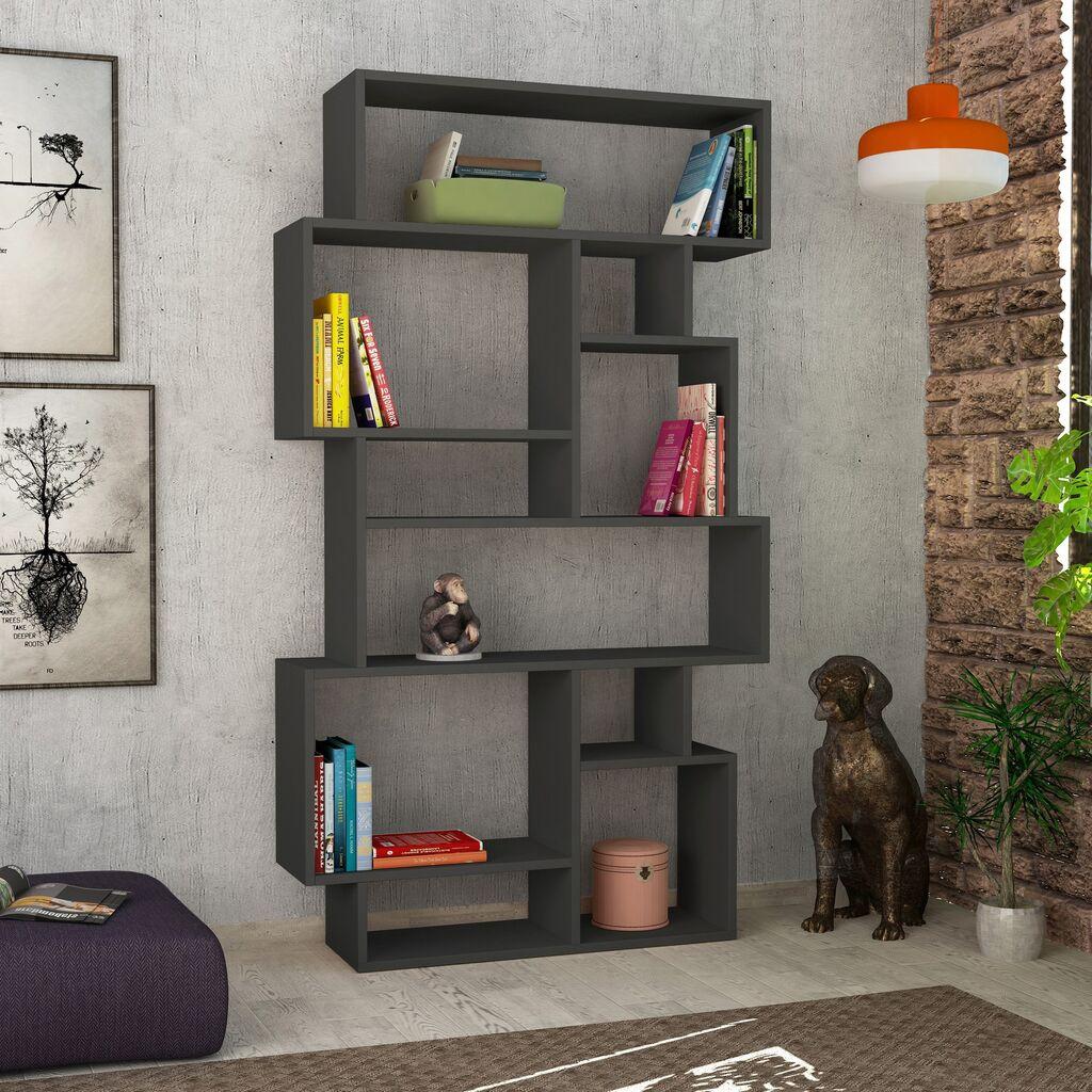 Hanah Home Polica 96x168,5x25,5cm Antracit