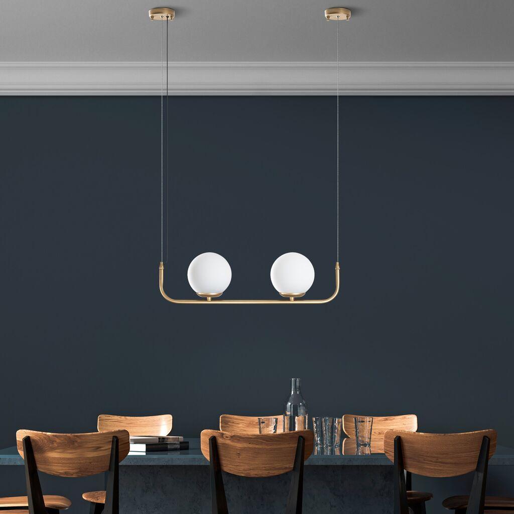 Opviq Luster Faruk-13711, 20-110cm, 2xE14, 90 cm kabel, zlatne boje