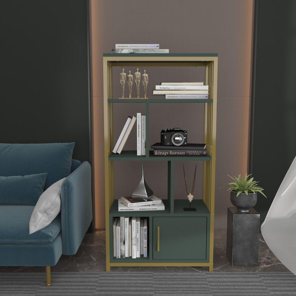 Hanah Home Polica 60​x120x29,6cm Zeleno-Zlatna