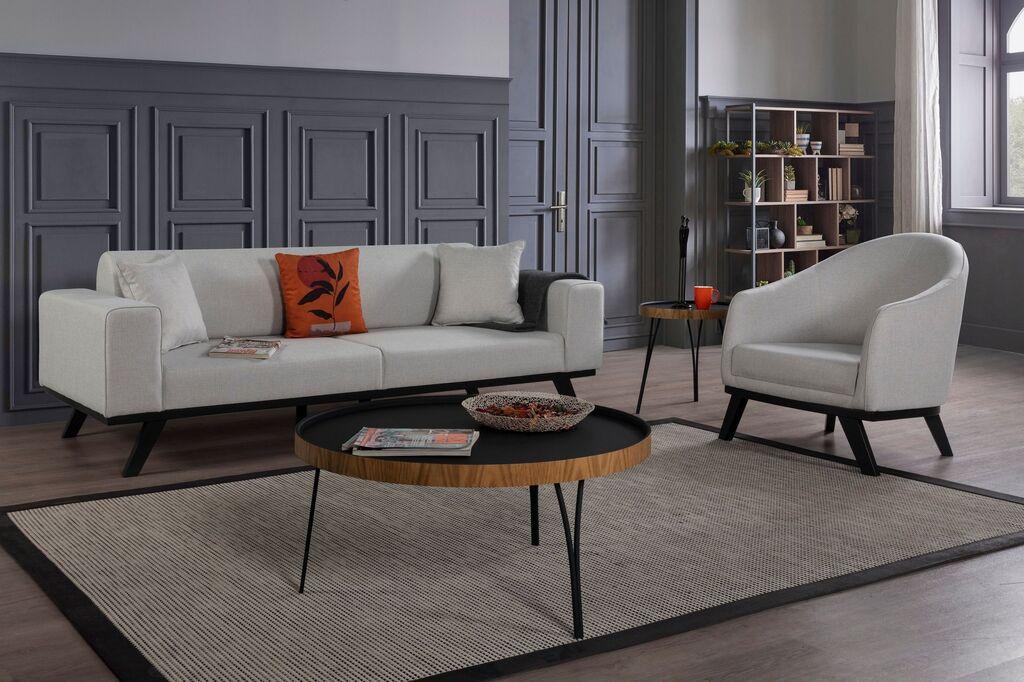 Atelier del Sofa Leon sklopiva sofa 92x77x222cm Svijetlosiva