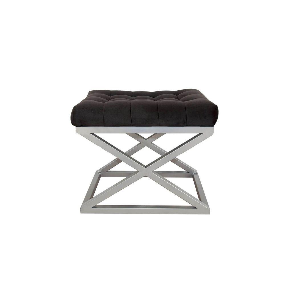 Atelier del Sofa Taburei 50x42x40cm, Srebrno-Crna