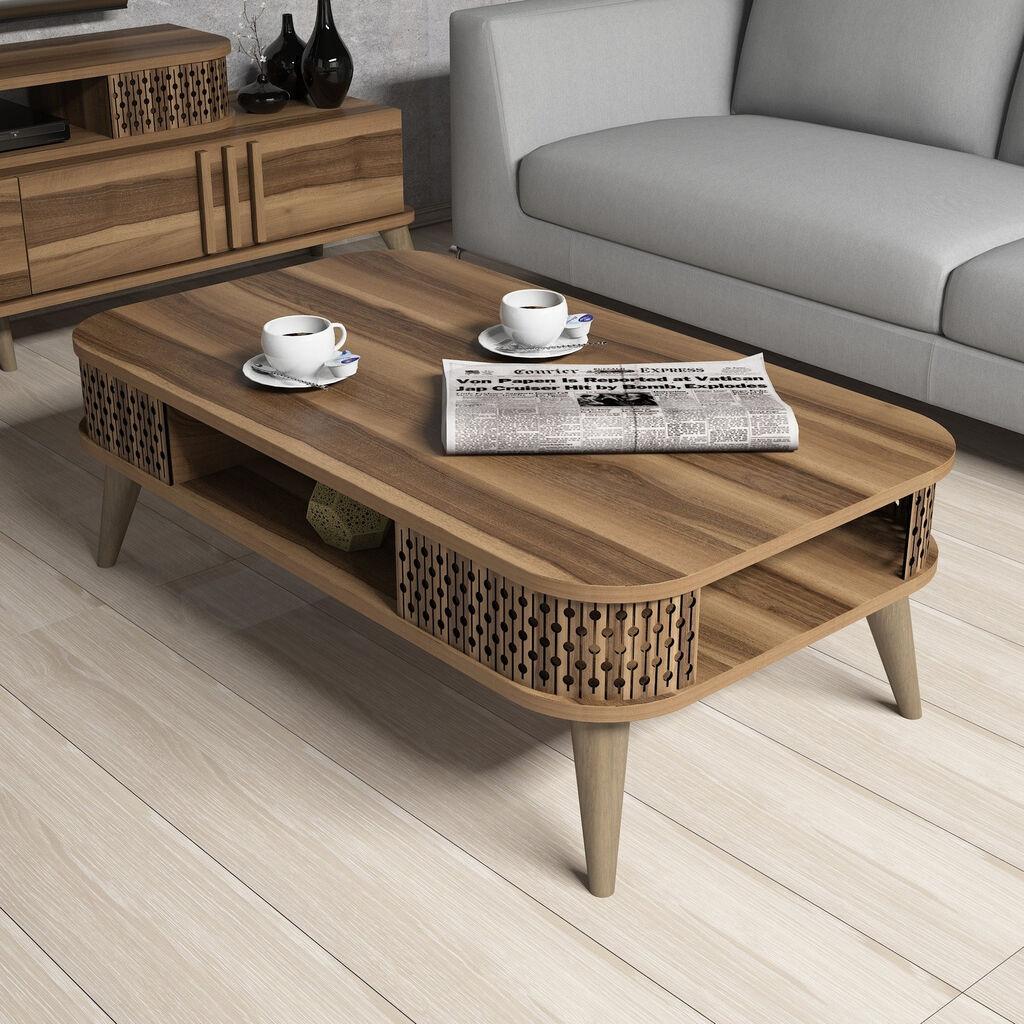 Hanah Home Eylul Klub sto, 105x34.6x60cm, Hrast-braon
