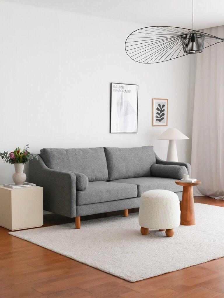 Atelier del Sofa Trosed Nordi 196x82x93cm Siva