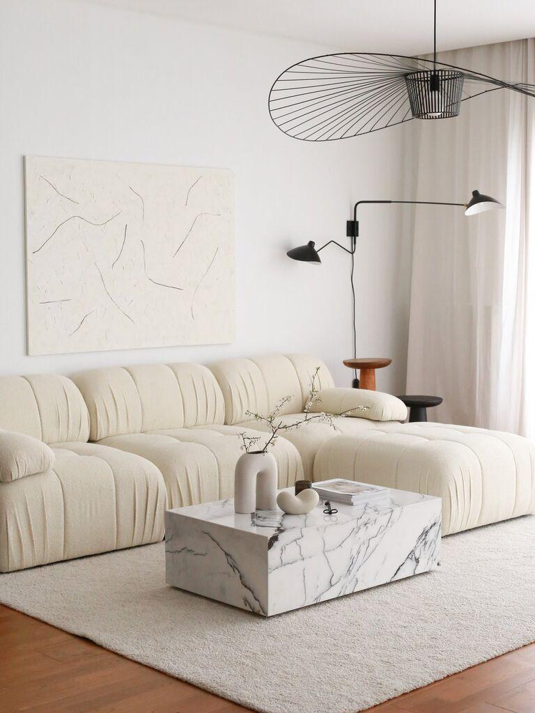 Atelier del Sofa Ugaona garnitura Soli 267x74x149cm Bijela