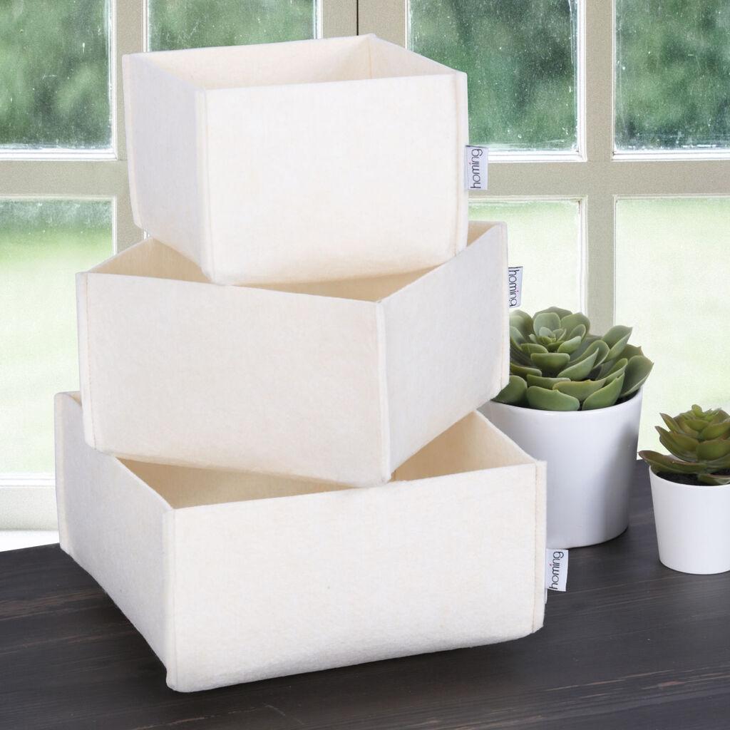 Aberto Design Set kutija za odlaganje HMY-6268, 3 dijela, bež
