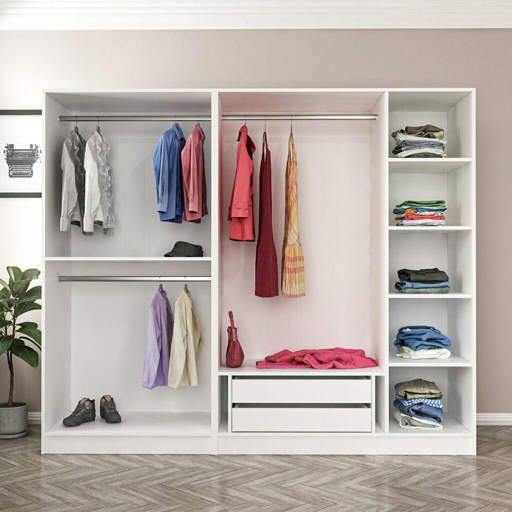 Hanah Home Kale 190 Bijeli v2 Ormar, 225x190x52cm, Bijela