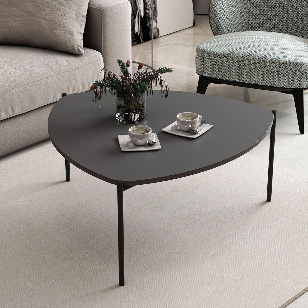 Hanah Home Klub sto Lenny 90x40x89cm Antracit