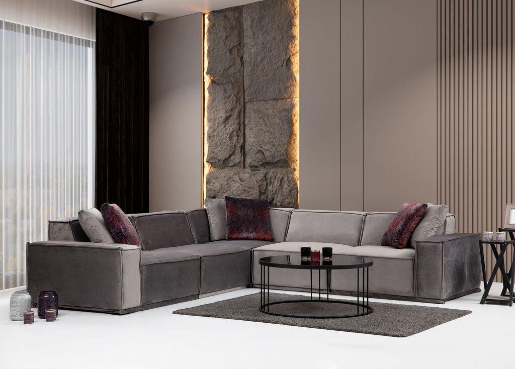Atelier del Sofa Kutni set Lego 100x76x300cm Siva
