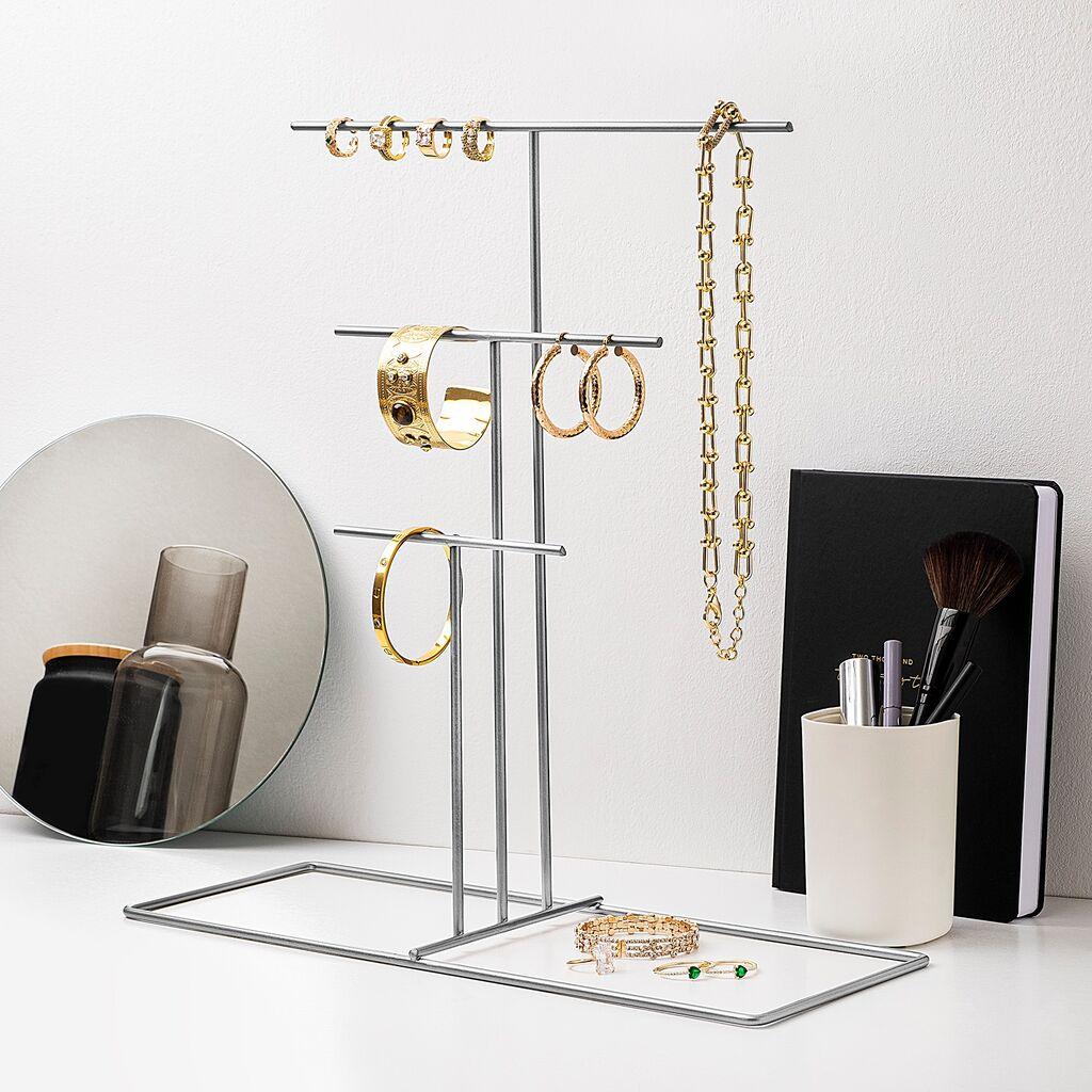 Aberto Design stalak za nakit TK-006, 40x41x15, srebrna boja