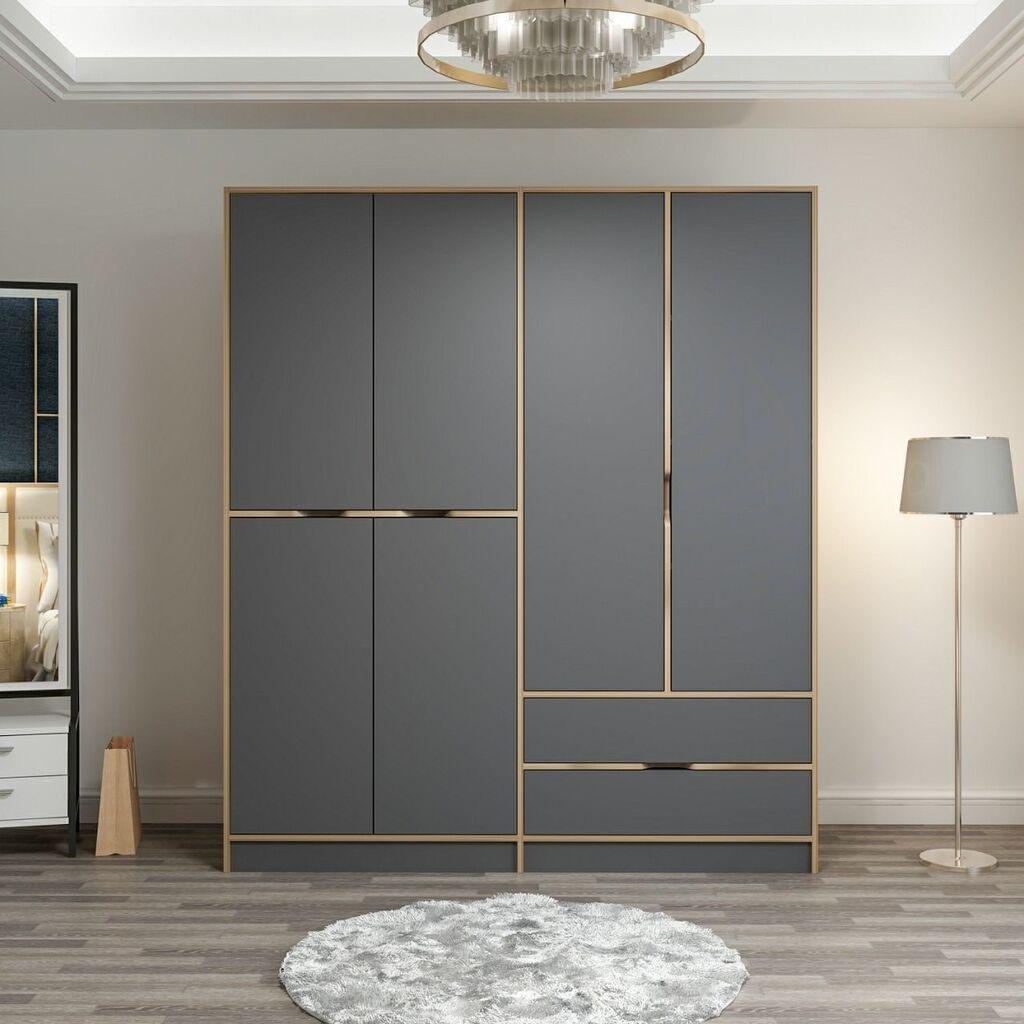 Hanah Home Elina 7199 Ormar, 180x210x52cm, Antracit