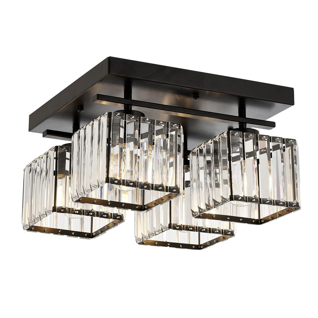 Opviq Luster Kristal 301AUR1204, 40x40x22cm, Crni