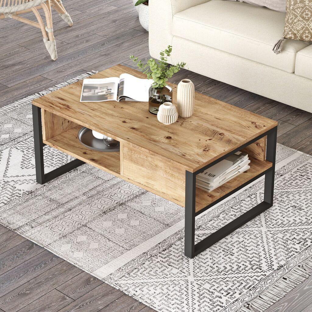 Hanah Home ML34 A Sto za dnevnu sobu, Braon-Crni