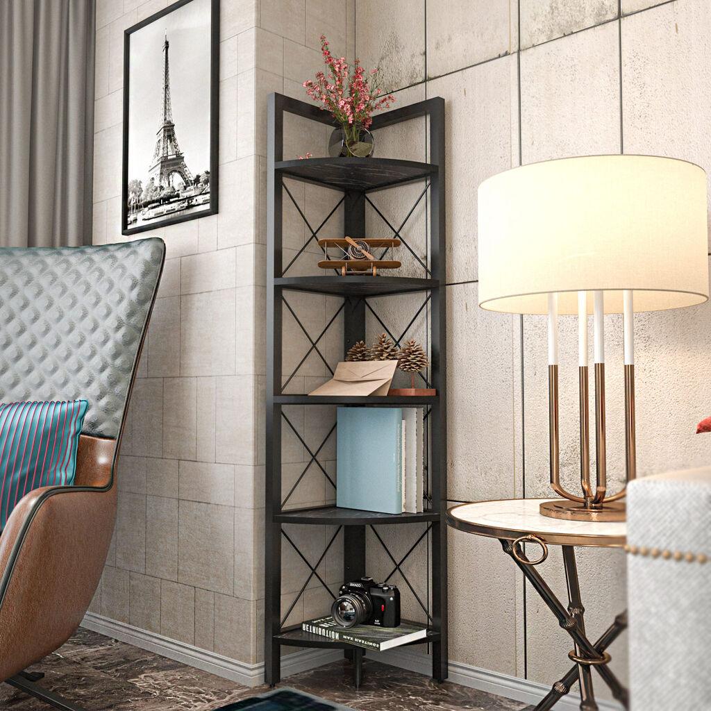 Hanah Home Polica 30,5x160x33cm Crna