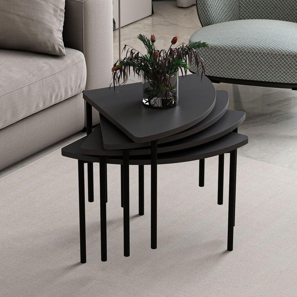 Hanah Home Klub sto Emma 90x42x42cm Antracit