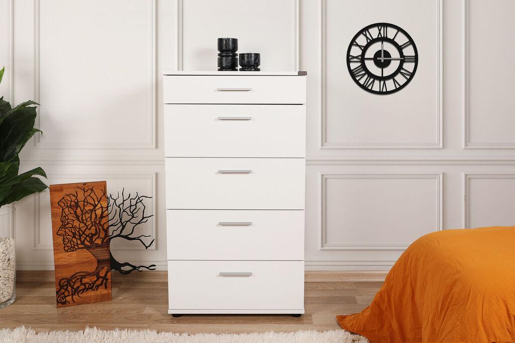 Hanah Home Komoda s ladicama 60x108x44cm Bijela