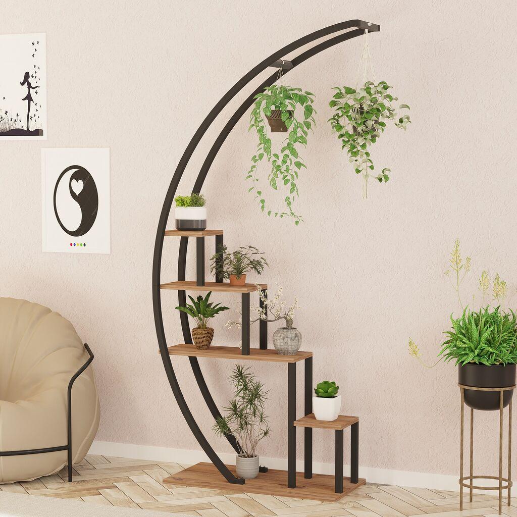 Hanah Home Garden Atlantic Polica za knjige 85x180x35cm, Crno braon