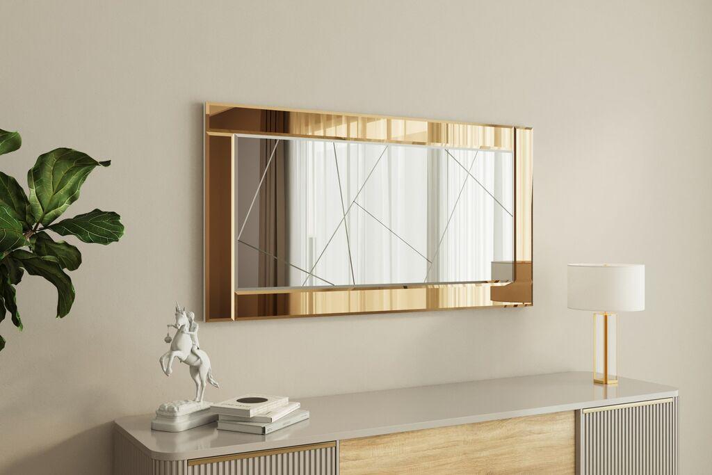 Hanah Home Mirror Bronzano-bijelo