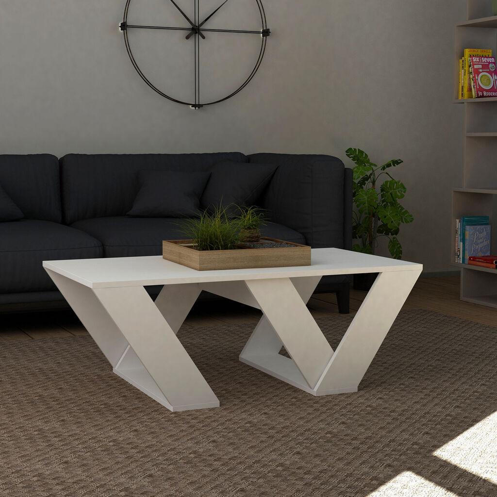 Hanah Home Pipra Sto za dnevnu sobu, Bijela