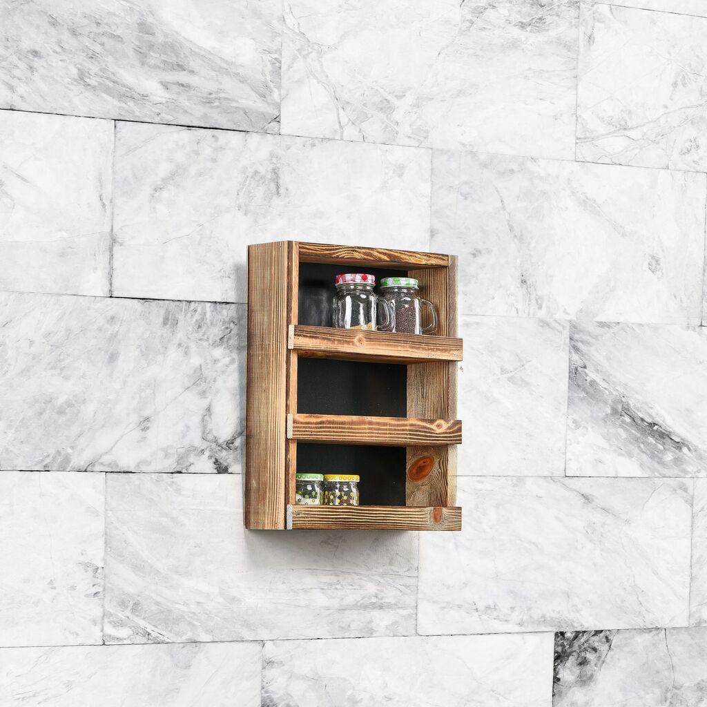Aberto Design Kuhinjska polica s tri sloja, 28x34x8cm, Smeđa