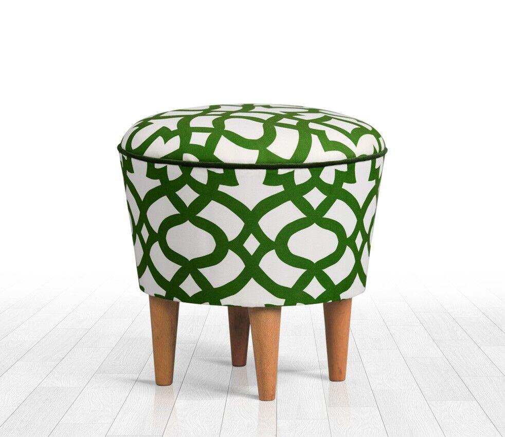 Atelier del Sofa Tabure 42cm Zeleno-bijela