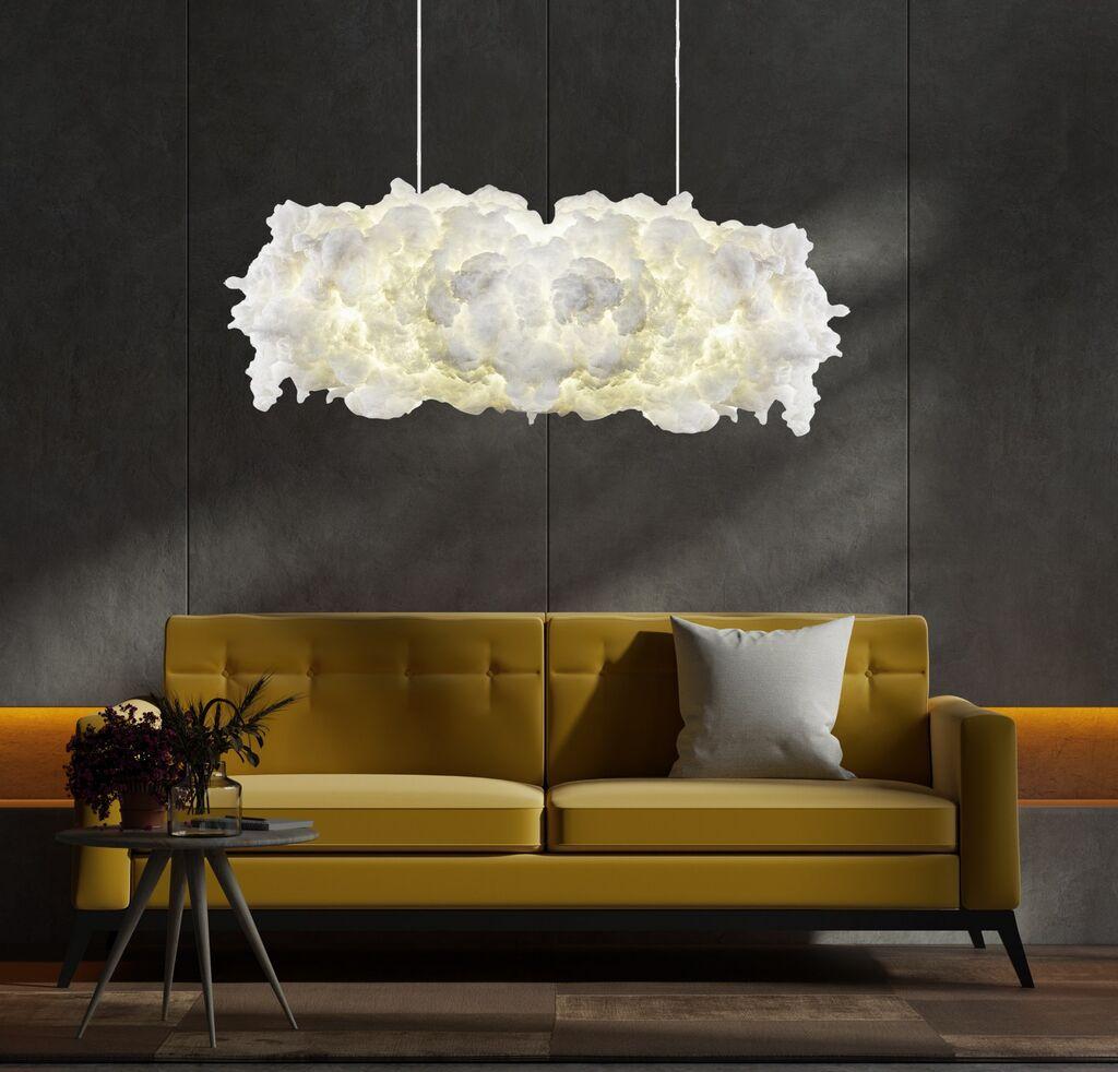 Opviq Luster Serene White Oblak, 90x45cm, Bijeli