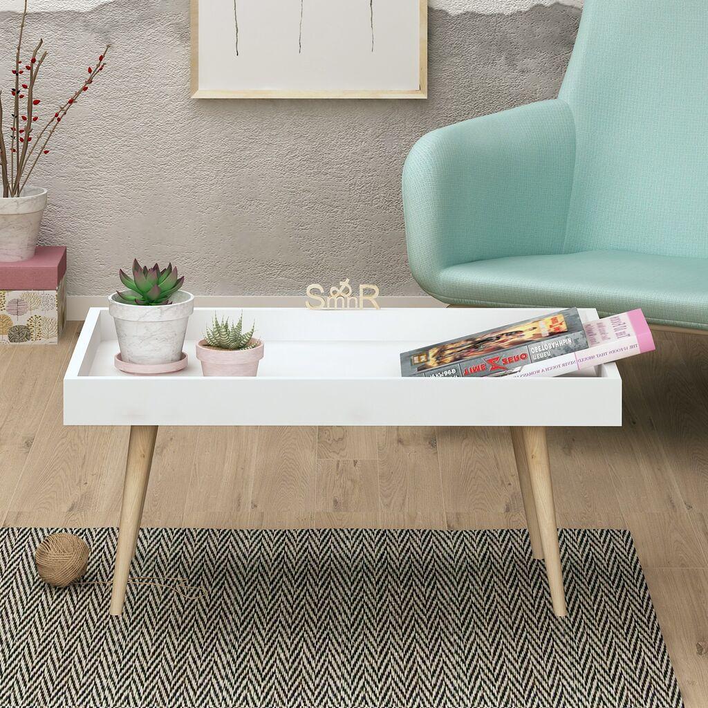 Hanah Home Klub sto Cross 80x48,8x45cm Bijeli